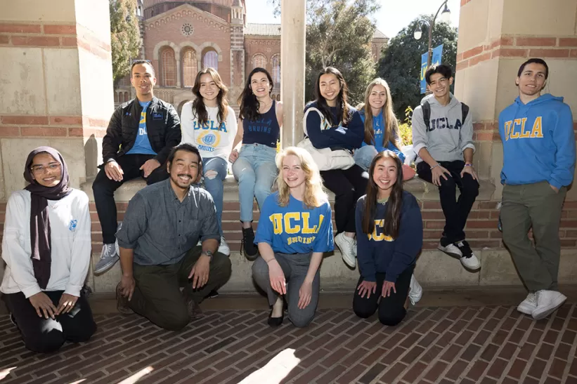 The DCP team posing on the UCLA campus